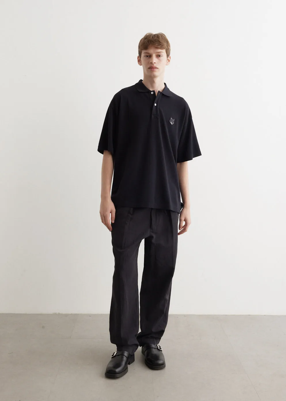 Bold Fox Head Patch Oversized Polo