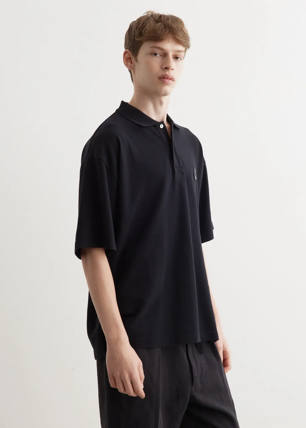 Bold Fox Head Patch Oversized Polo