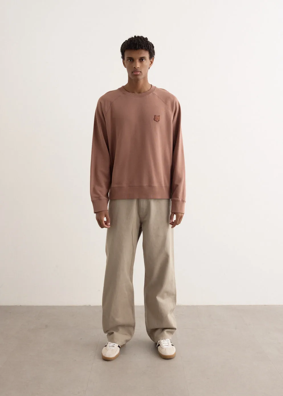 Bold Fox Head Patch Oversized Sweatshirt