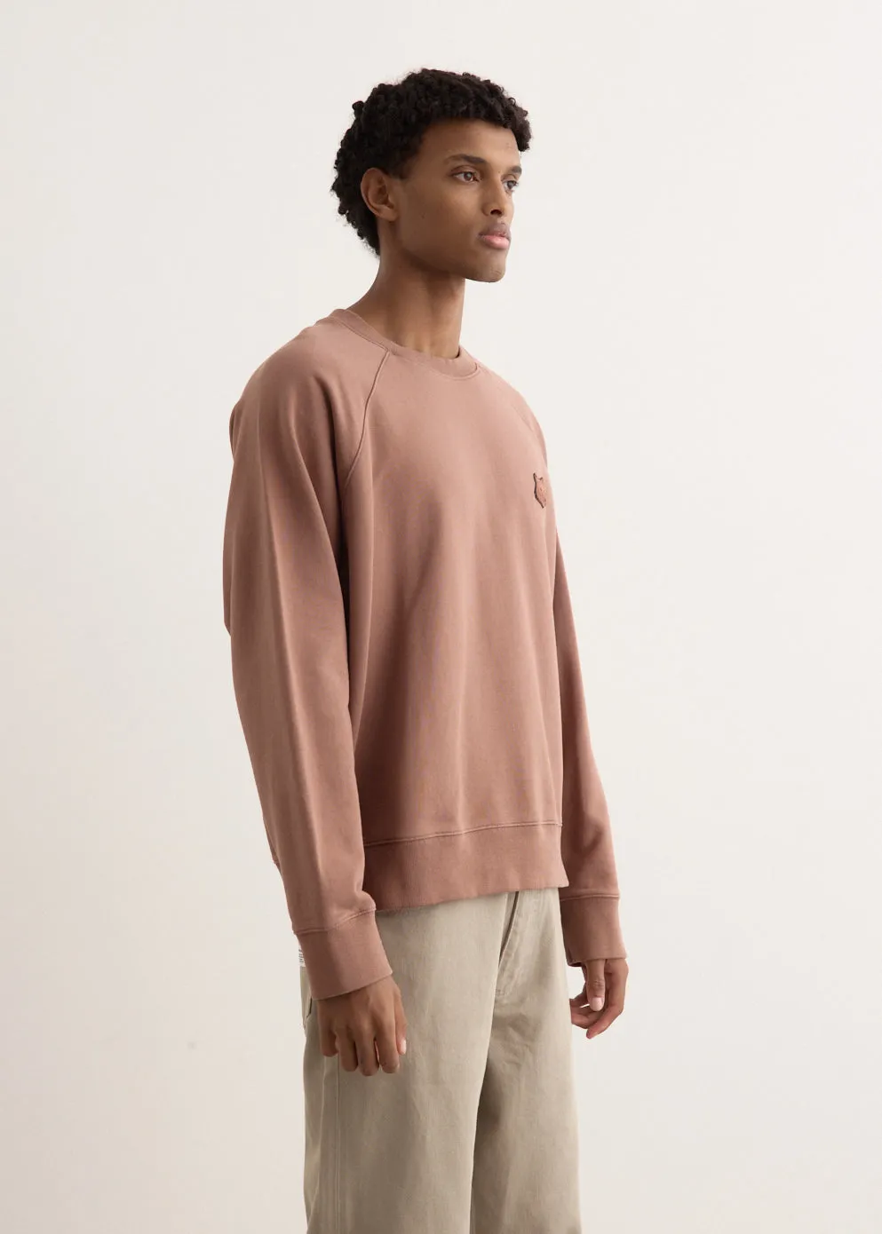 Bold Fox Head Patch Oversized Sweatshirt