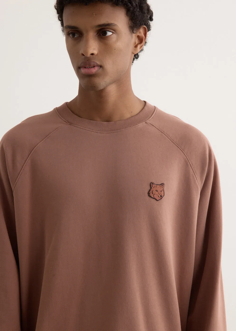 Bold Fox Head Patch Oversized Sweatshirt