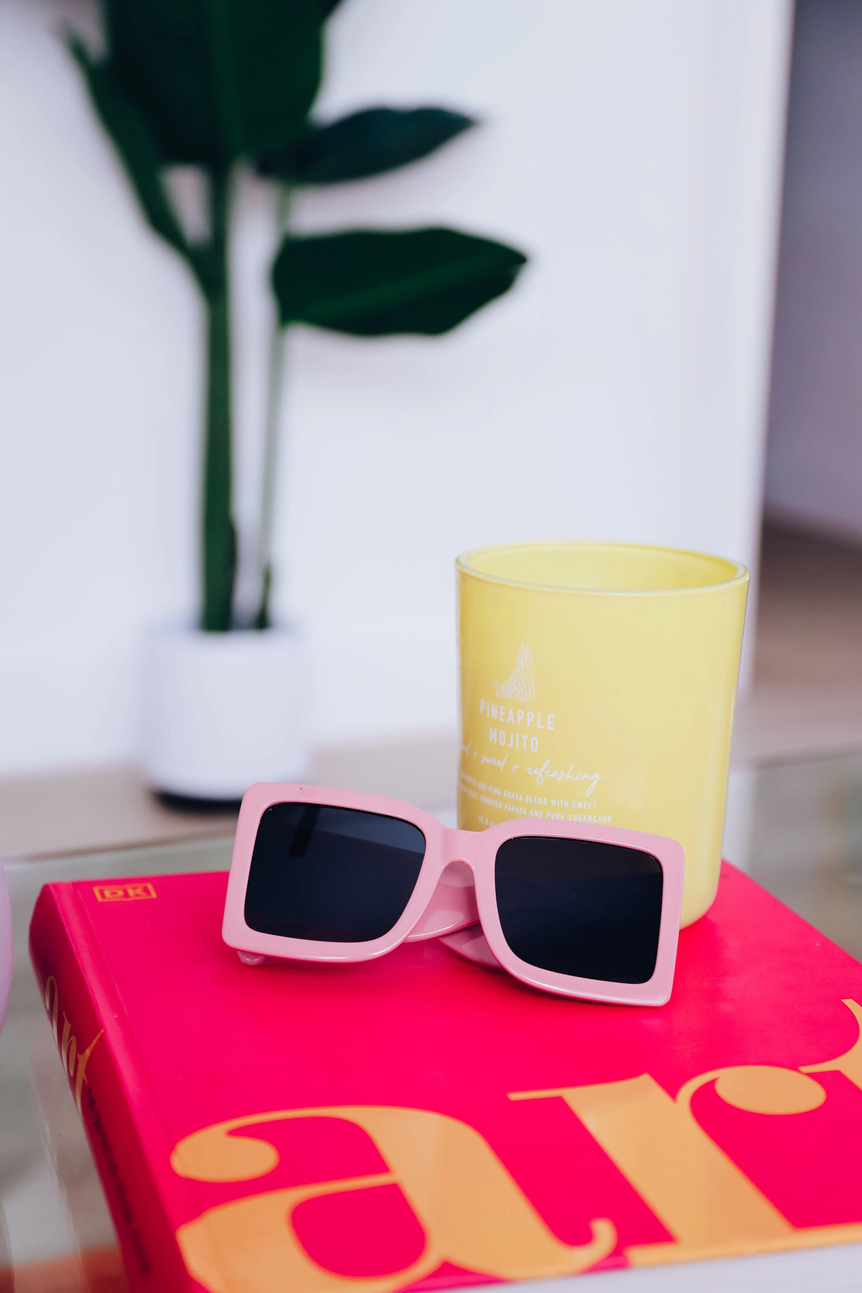 Bold Oversized Square Sunglasses - Pink