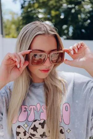 Bold Oversized Square Sunglasses - Taupe
