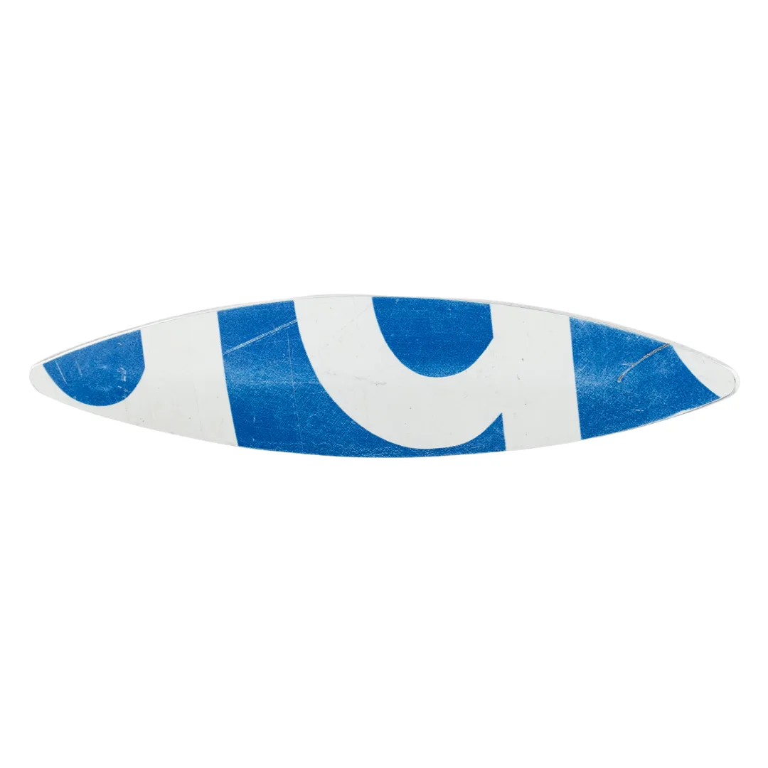 Boris Bally Blue/White Long Shield Brooch