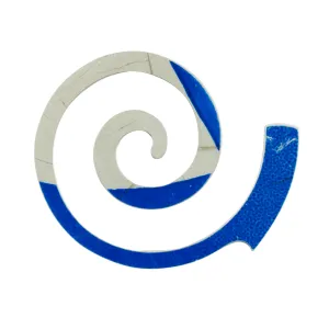 Boris Bally Recycled Street Sign Spiral Brooch