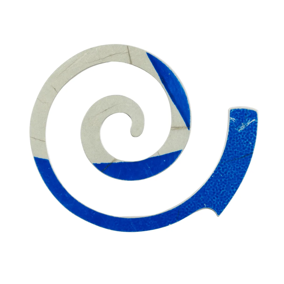 Boris Bally Recycled Street Sign Spiral Brooch