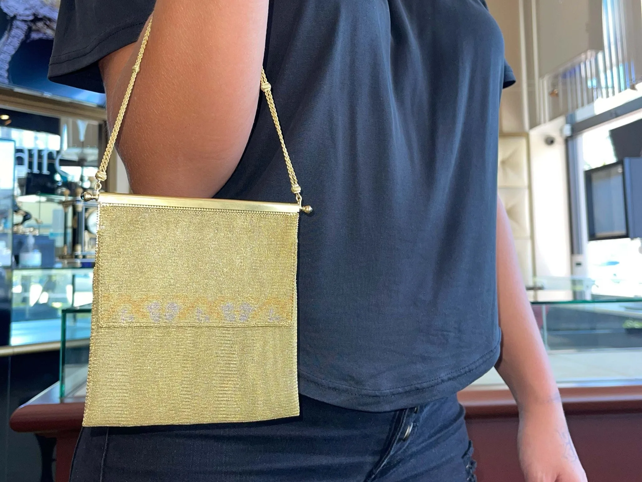 Boucheron Paris Solid 18k Gold 1920s Flapper Purse