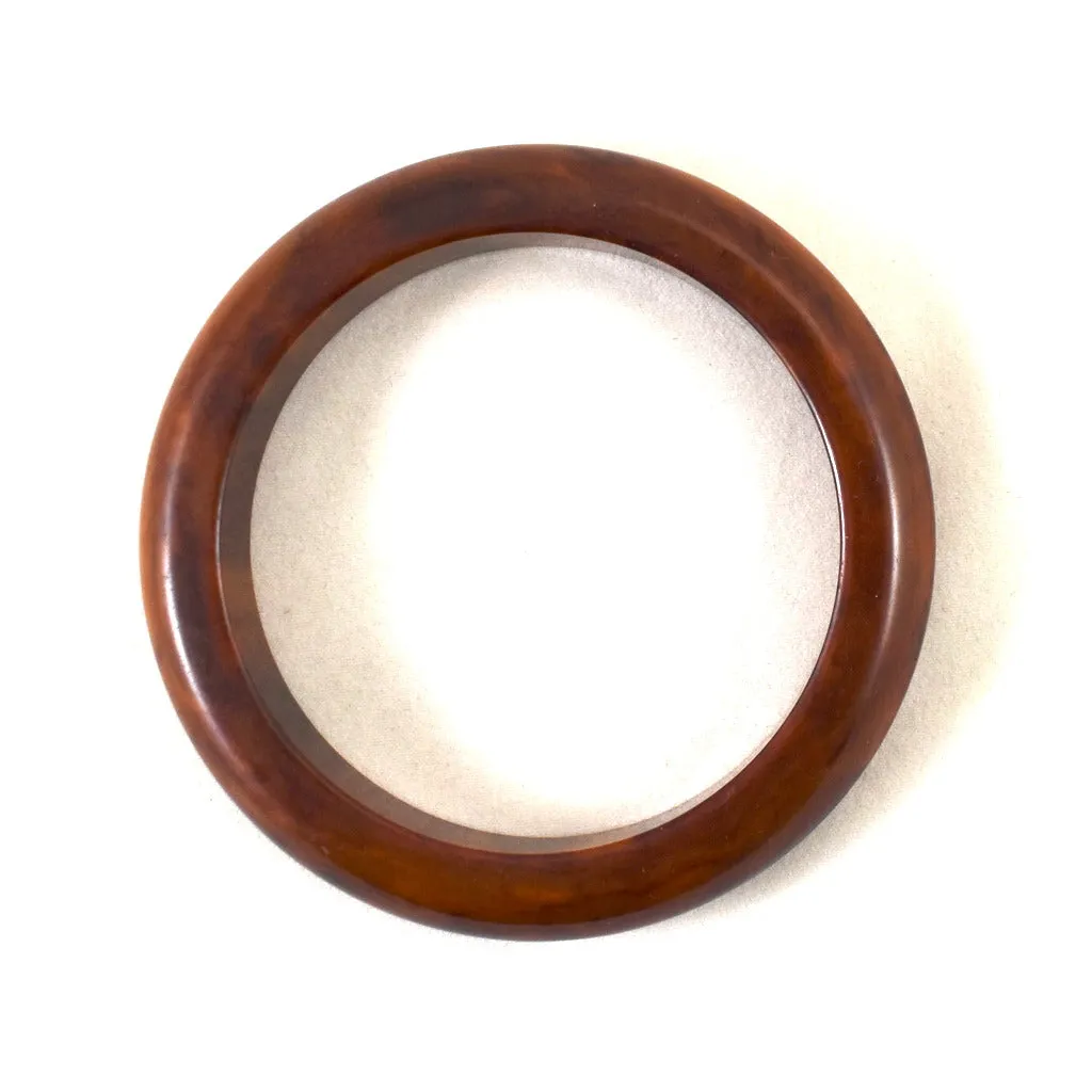 Brown Swirl Bakelite Bangle