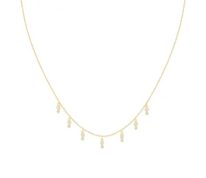 Bubbly Twinkling Diamond Dangle Necklace