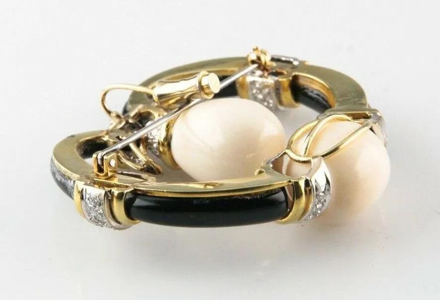 Chalcedony and Diamond 18k Yellow Gold Jewelry Set w/ Ring, Earrings, and Brooch
