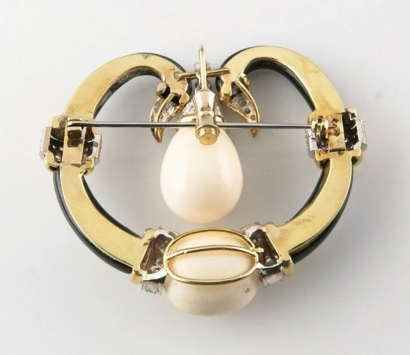 Chalcedony and Diamond 18k Yellow Gold Jewelry Set w/ Ring, Earrings, and Brooch