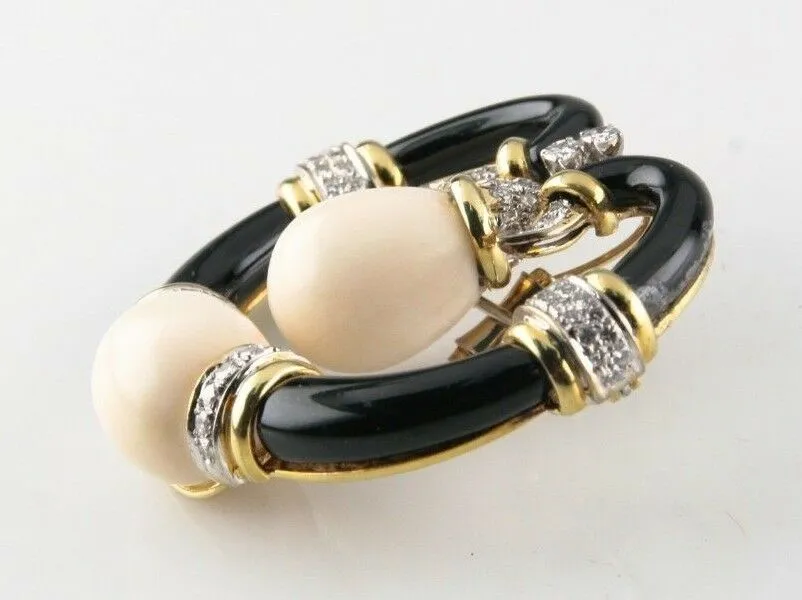 Chalcedony and Diamond 18k Yellow Gold Jewelry Set w/ Ring, Earrings, and Brooch