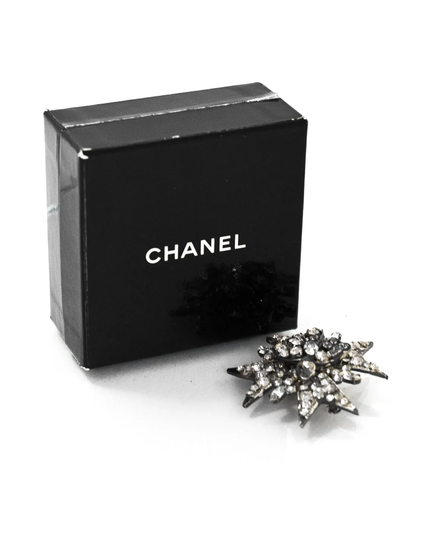 CHANEL Vintage Rhinestone Star & Bird Brooch