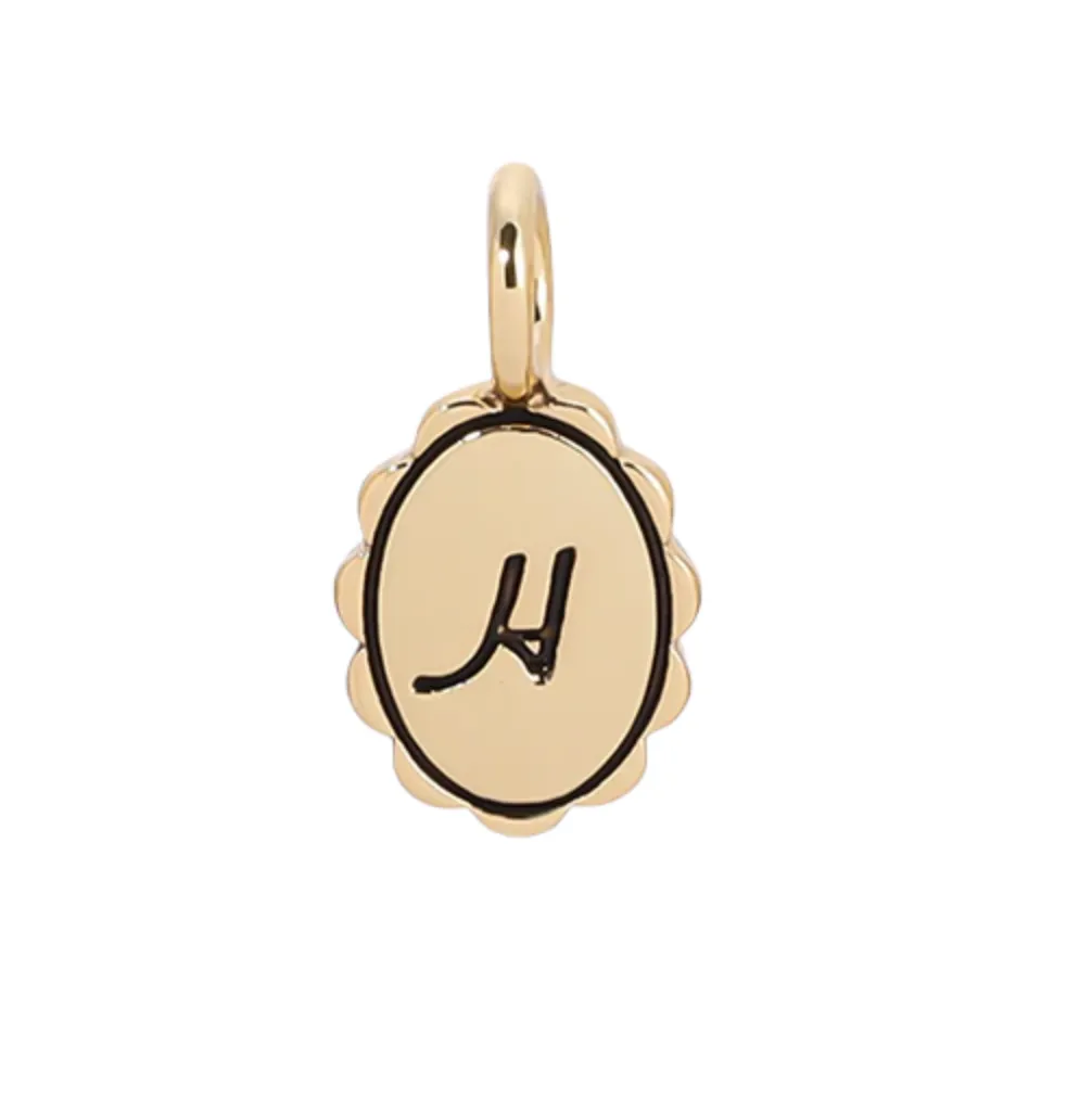 Charm Garden | Scalloped Initial Charm