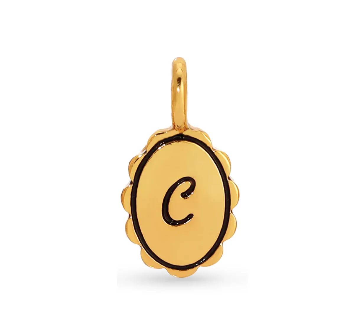 Charm Garden | Scalloped Initial Charm