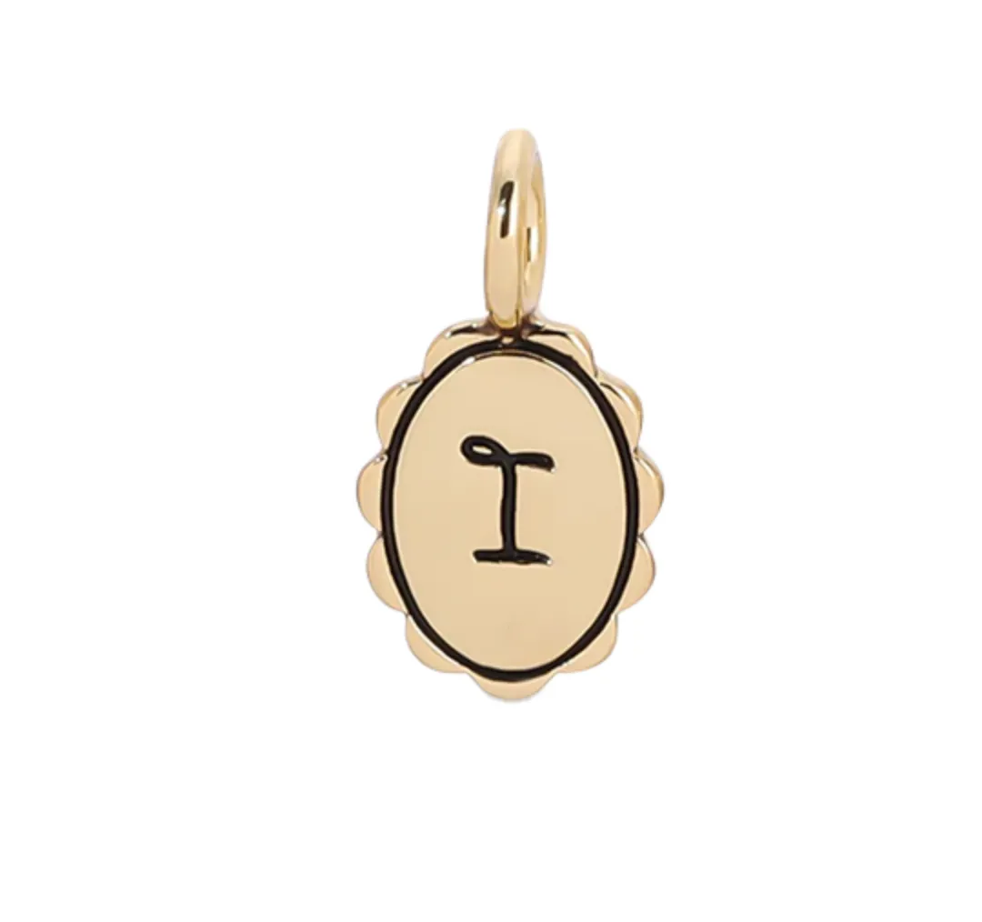 Charm Garden | Scalloped Initial Charm