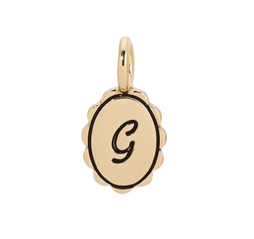 Charm Garden | Scalloped Initial Charm