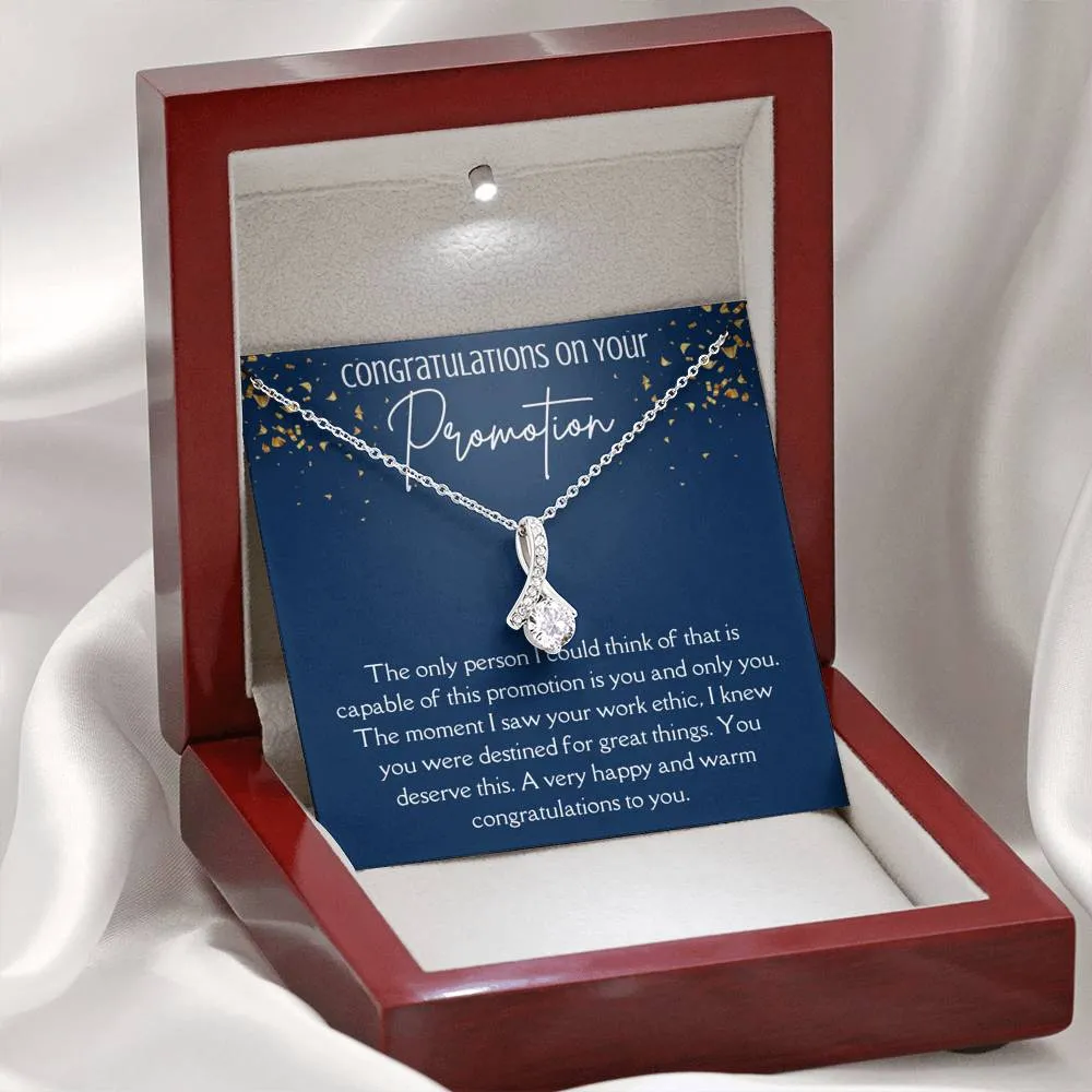 Congratulations On Your Promotion Ribbon Necklace