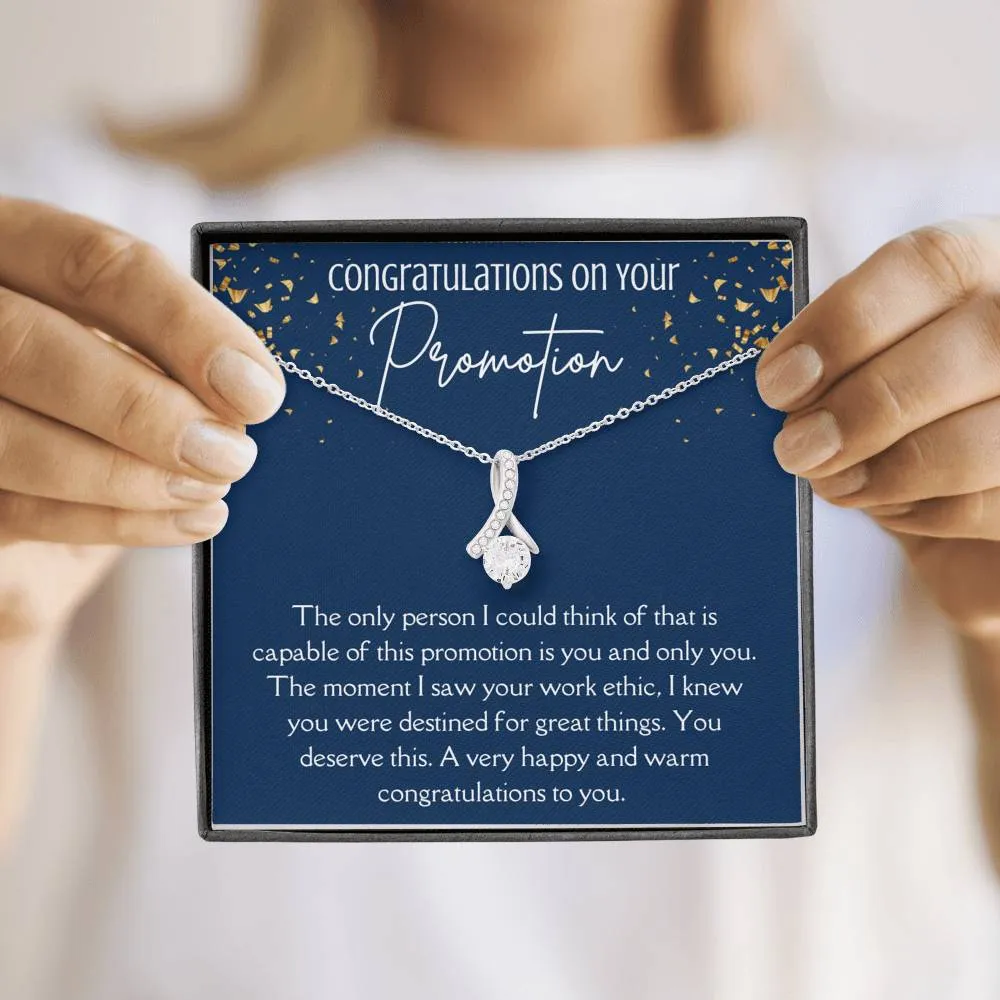 Congratulations On Your Promotion Ribbon Necklace