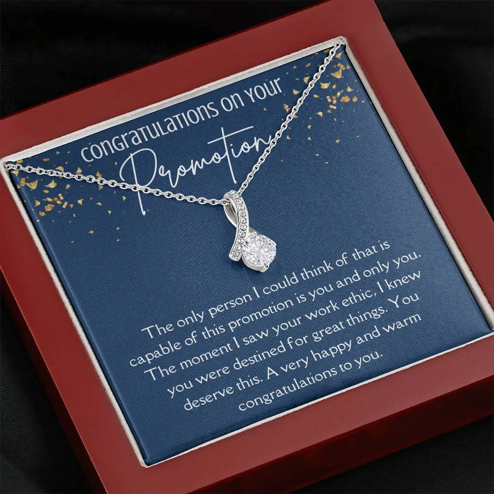Congratulations On Your Promotion Ribbon Necklace