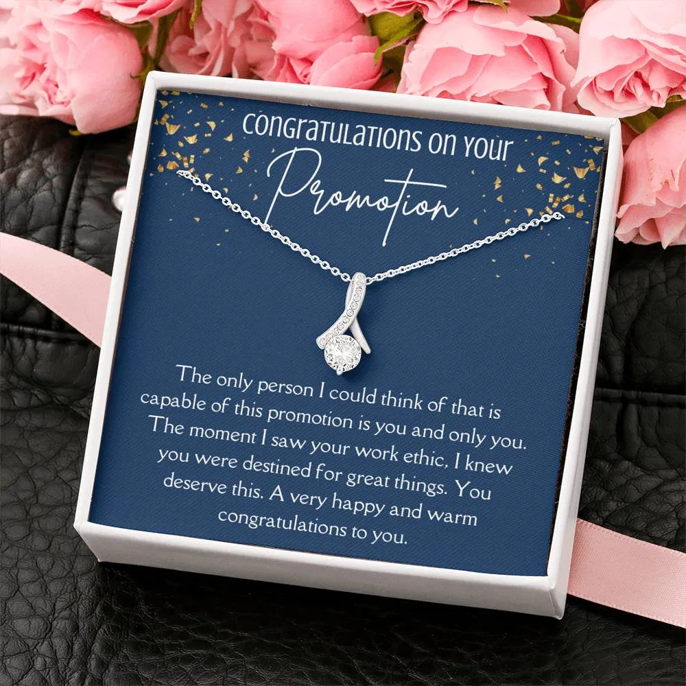 Congratulations On Your Promotion Ribbon Necklace