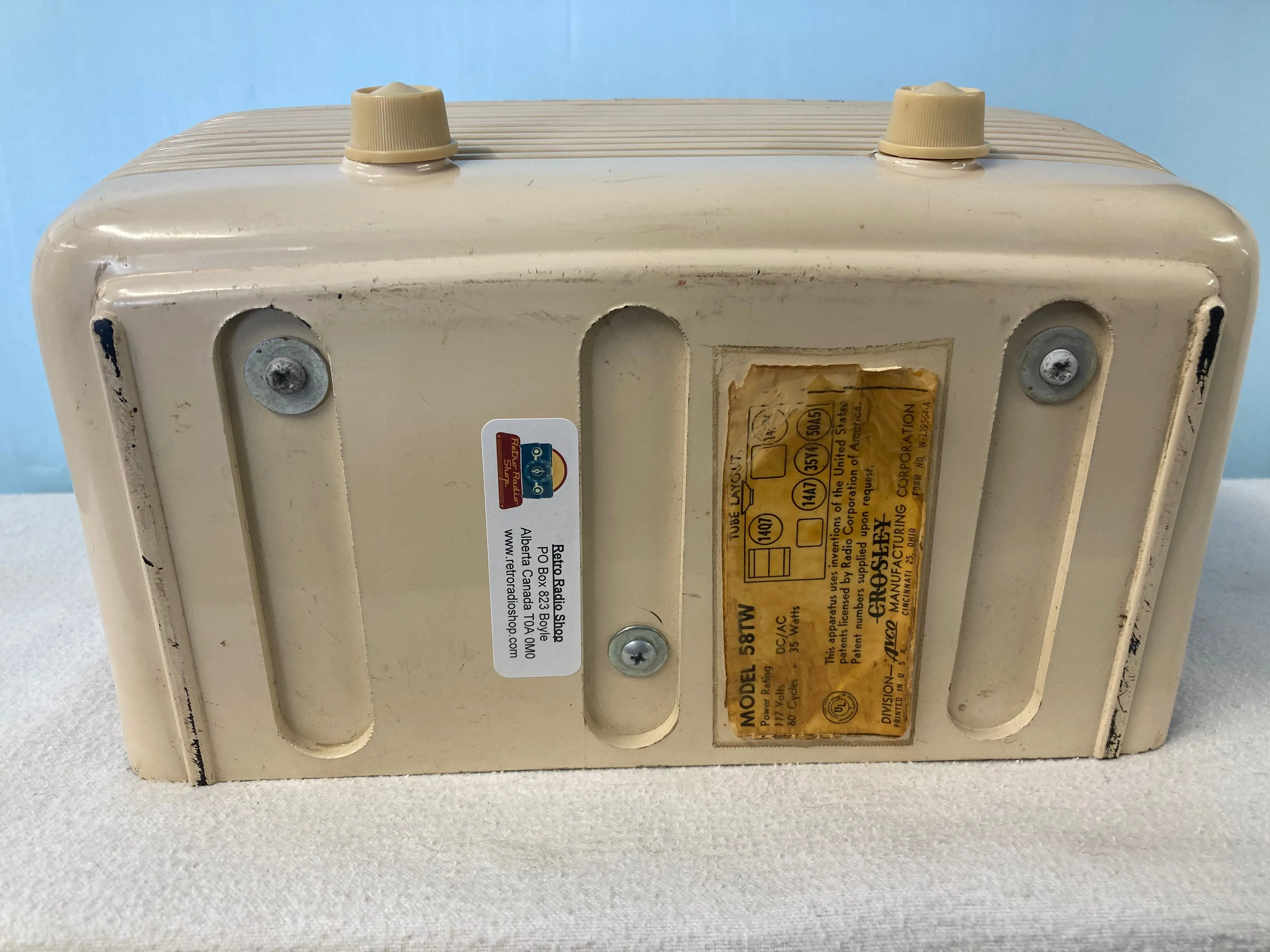 Crosley 58TW Tube Radio With Bluetooth & FM Options
