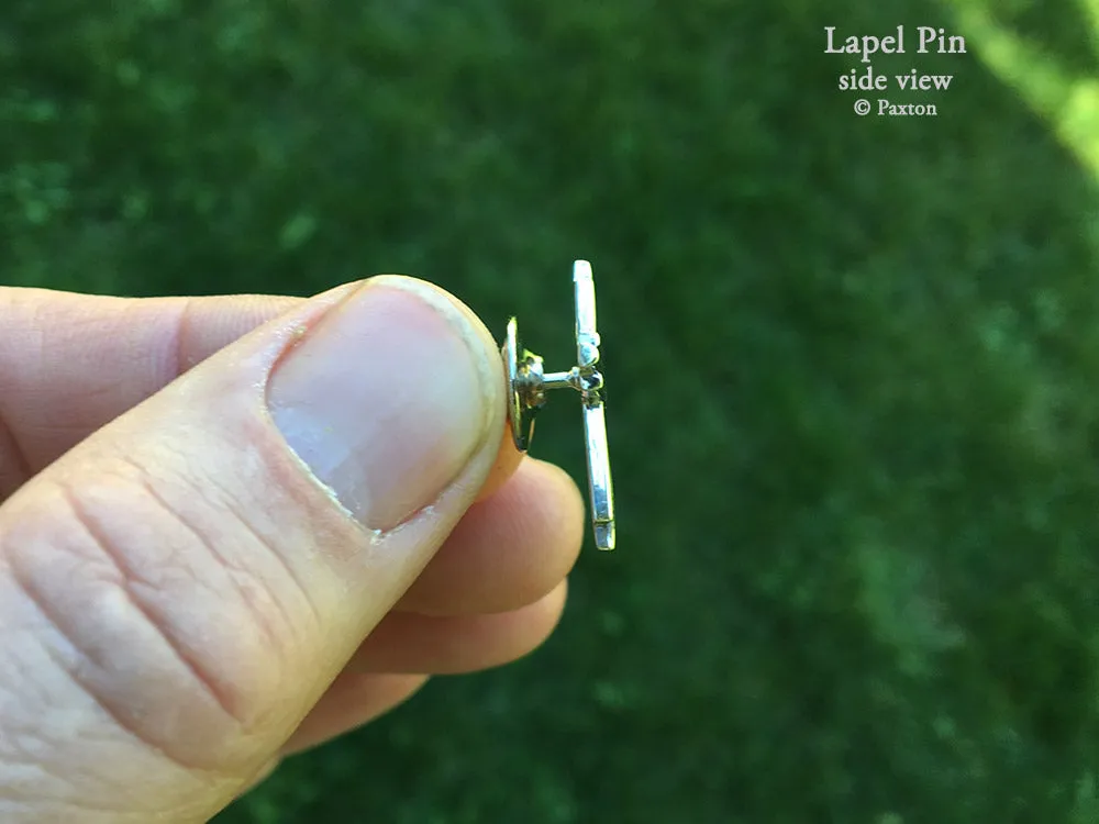 Cross Lapel Pin or Cross Brooch Sterling Silver