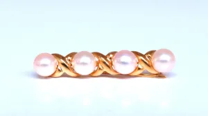 Cultured Pearl x Quad Pin 14kt Gold 12541