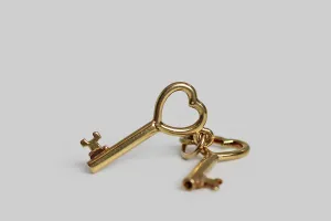 Dainty Mid Century "Keys to My Heart" Charm