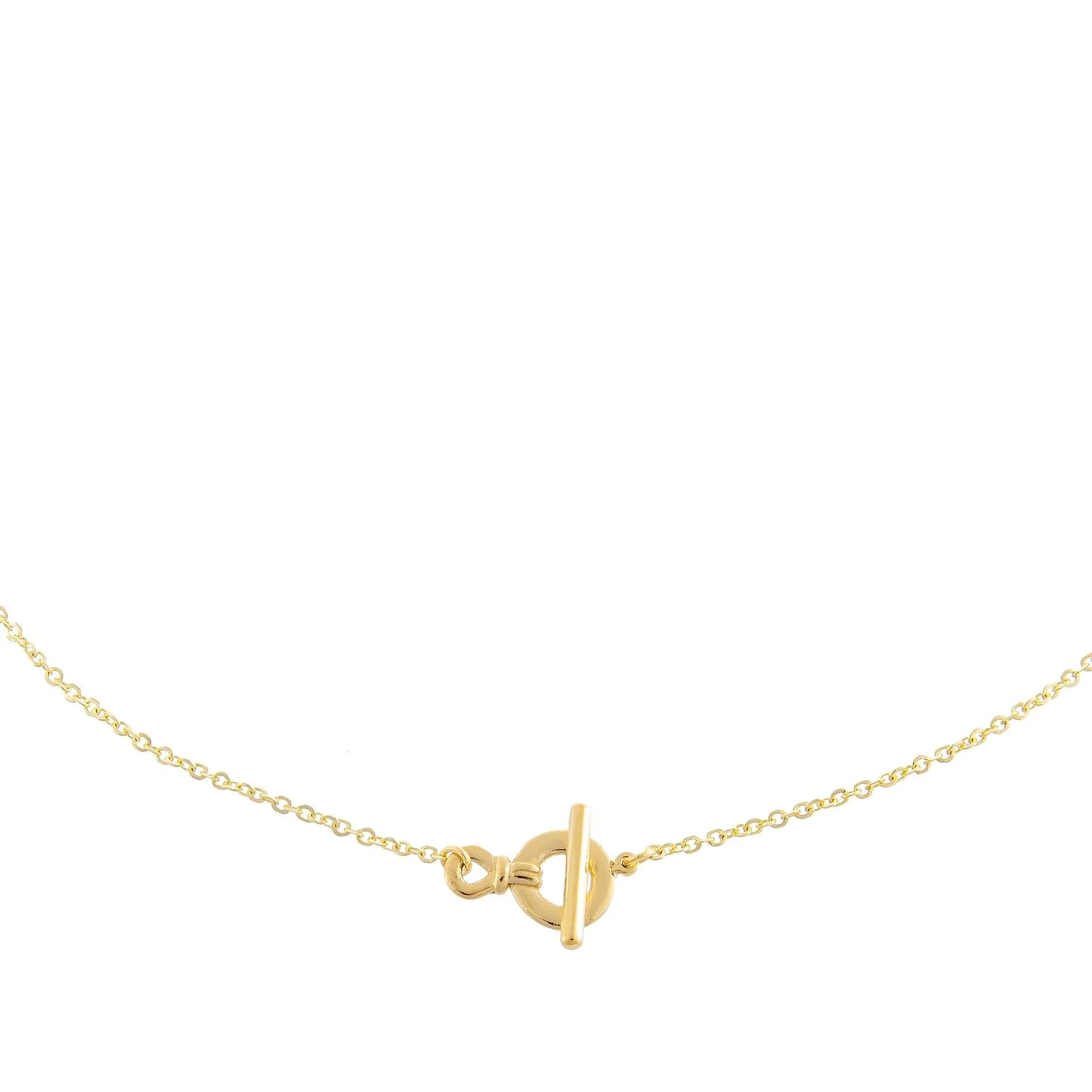 Dainty Toggle Necklace 14K