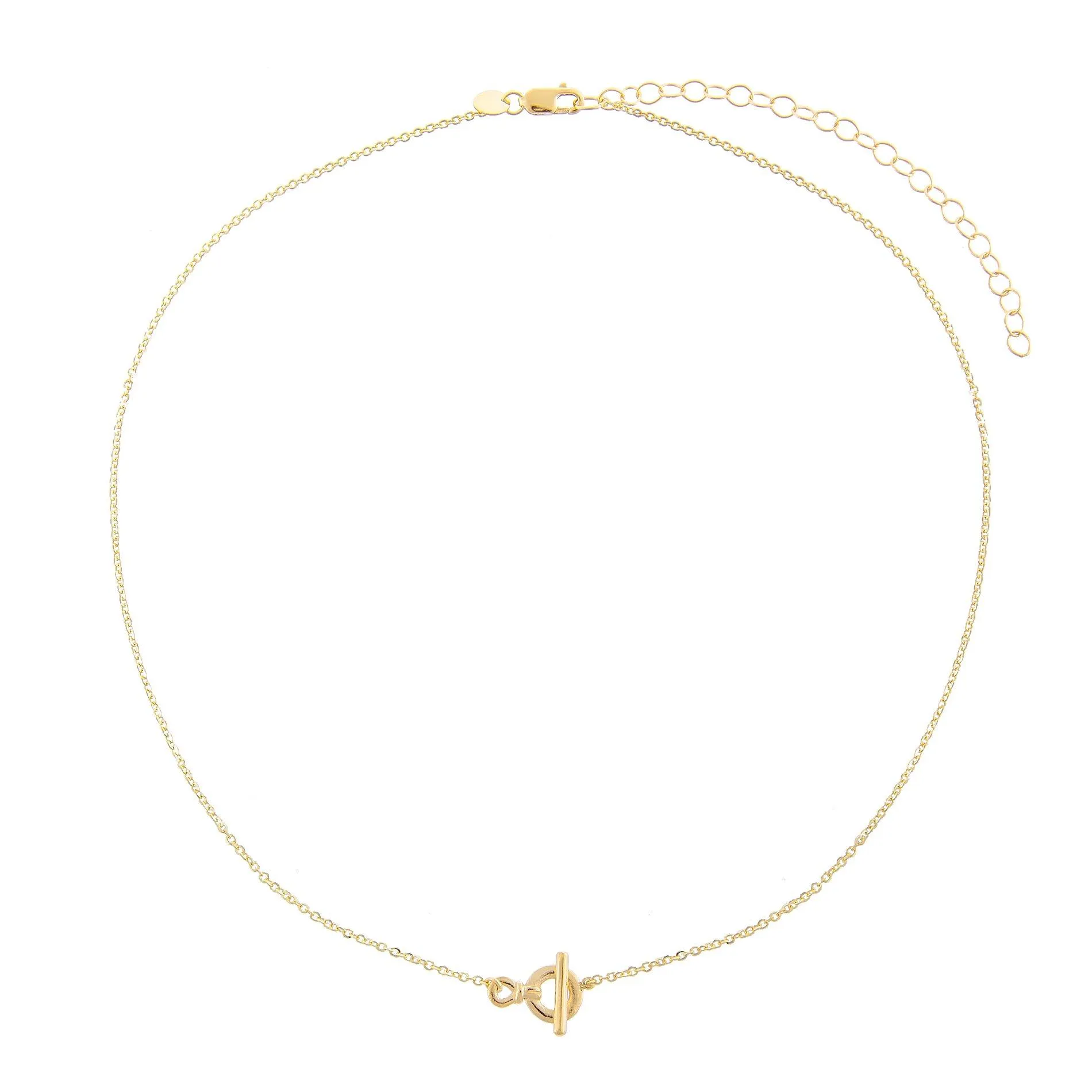 Dainty Toggle Necklace 14K