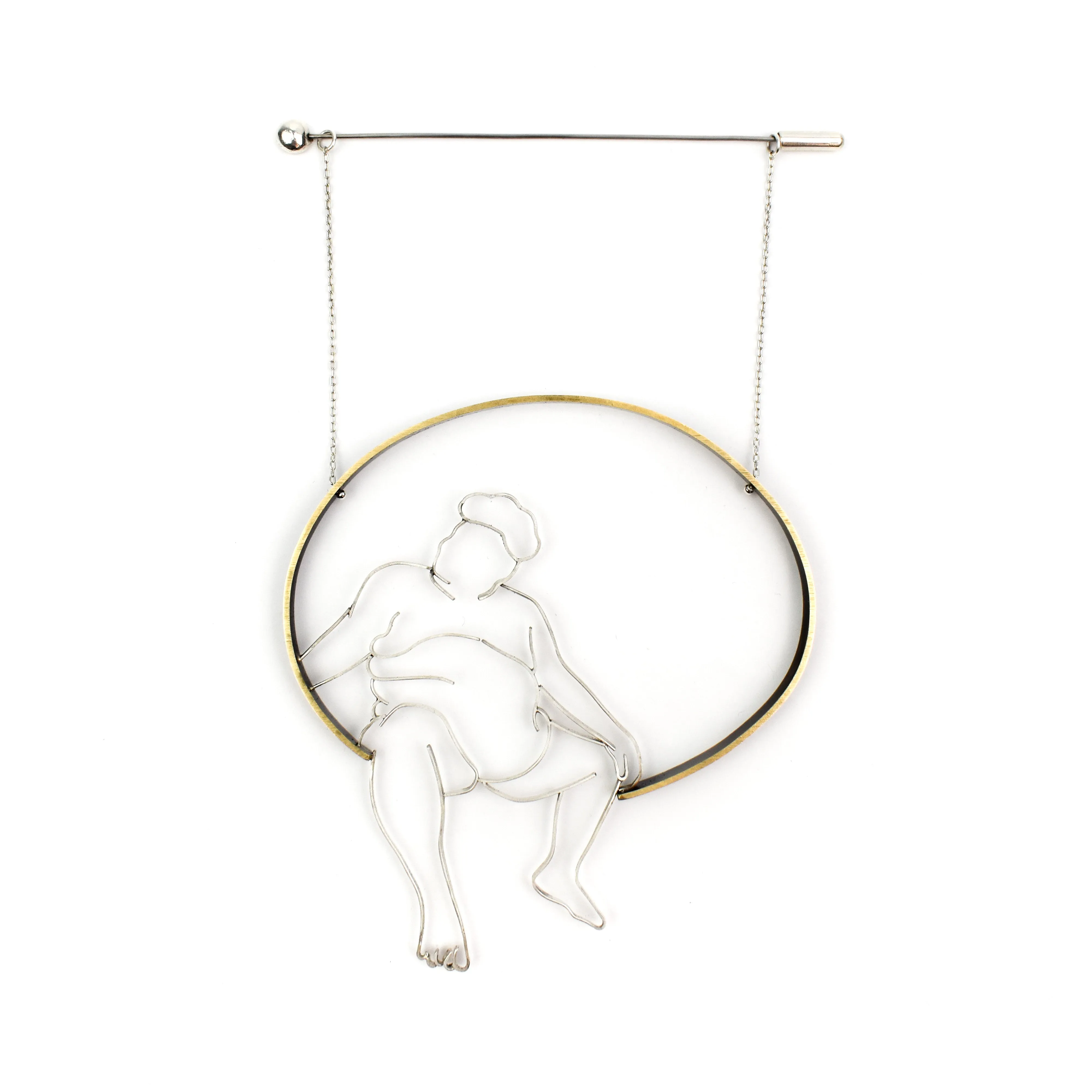 Danielle Attoe Large Seated Figure Brooch