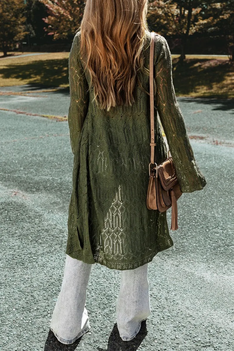 Dark Colored Long Sleeve Cardigan