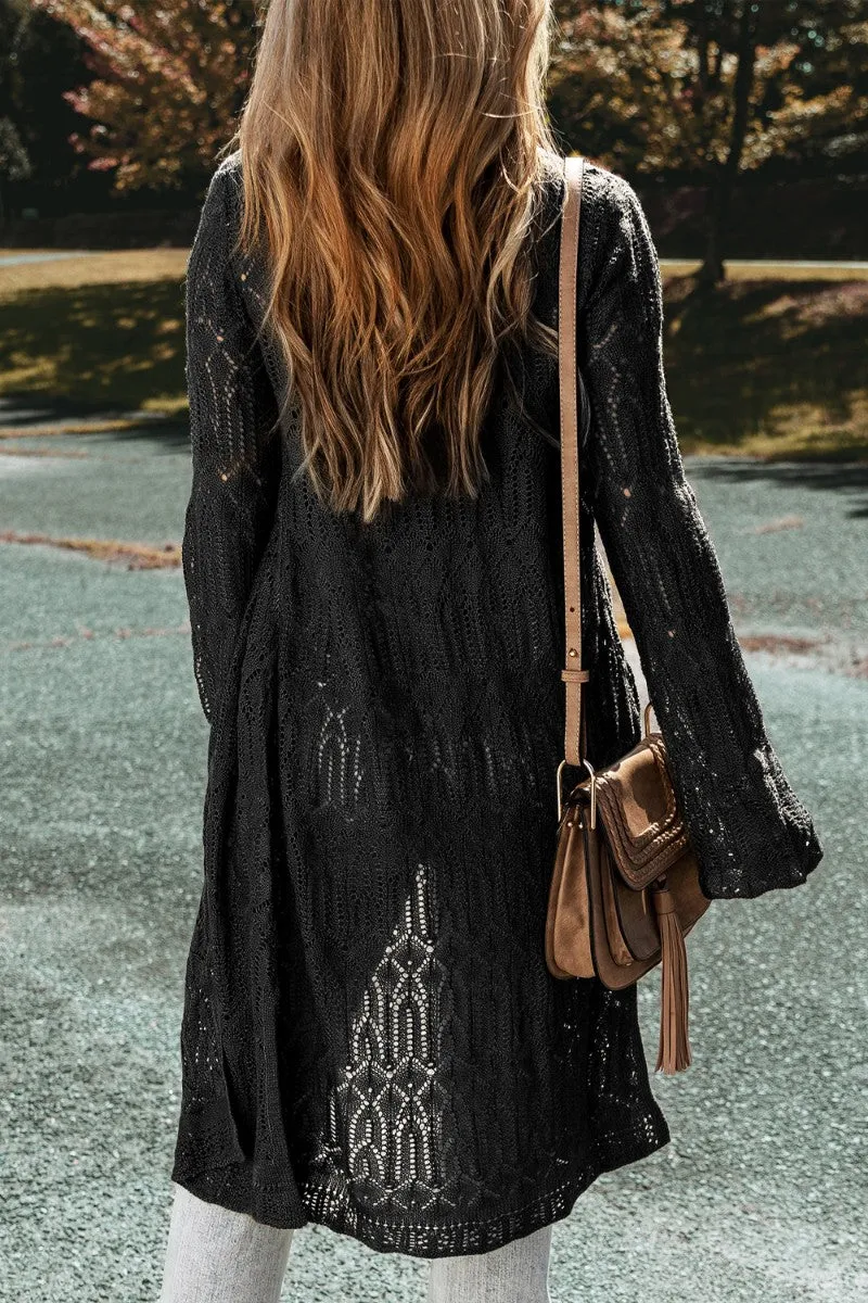 Dark Colored Long Sleeve Cardigan