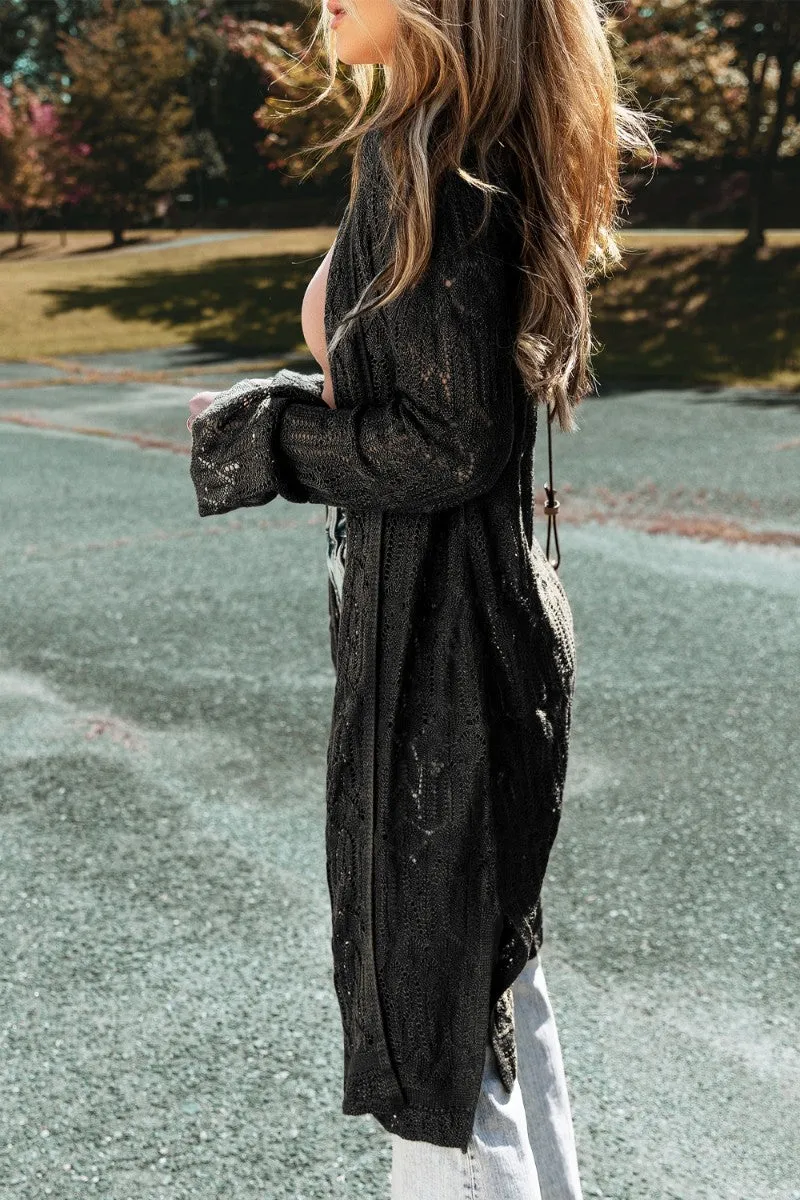 Dark Colored Long Sleeve Cardigan