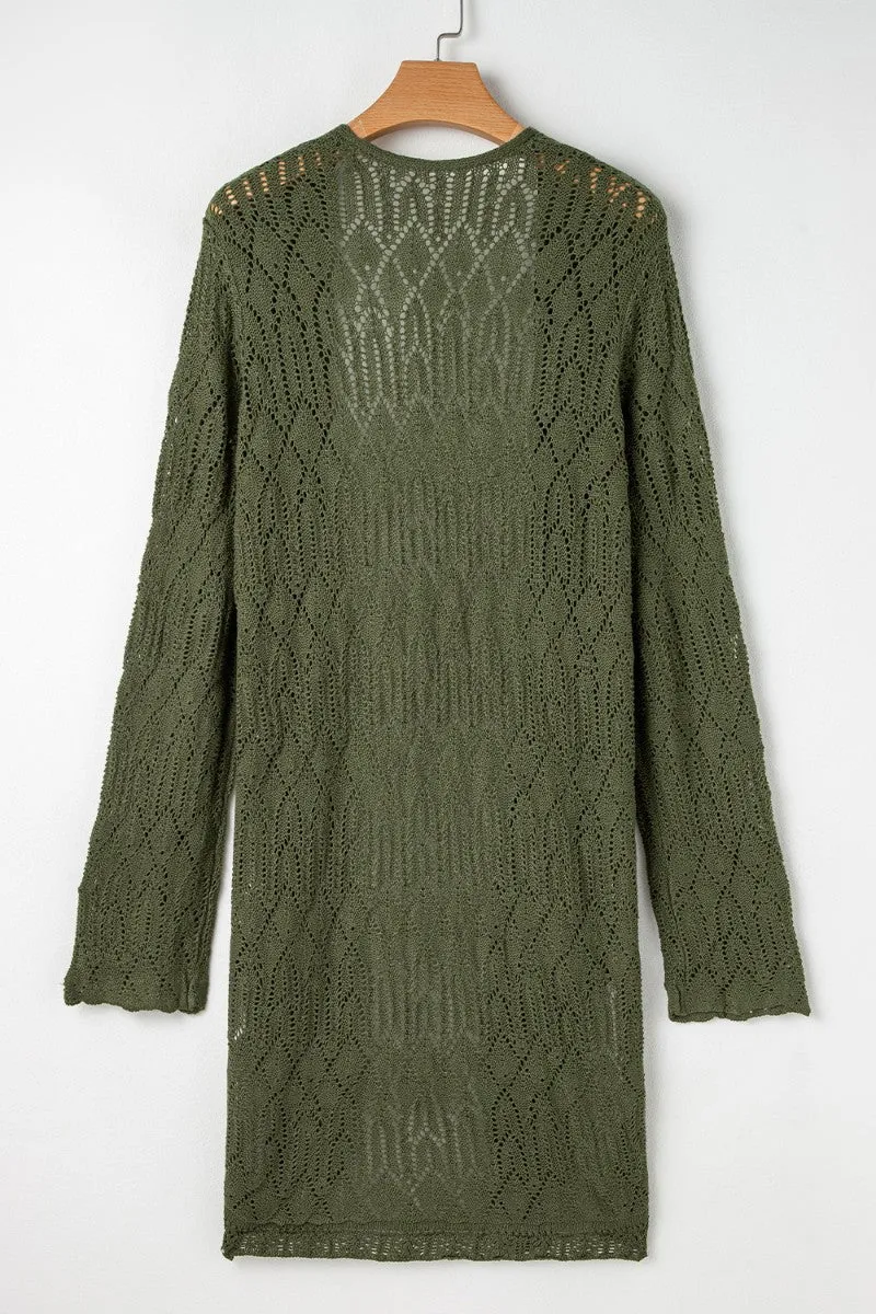 Dark Colored Long Sleeve Cardigan