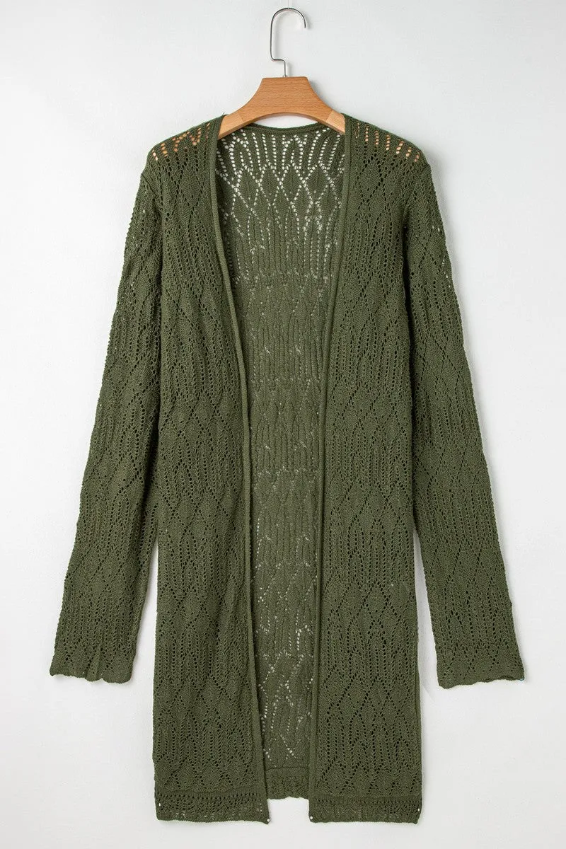 Dark Colored Long Sleeve Cardigan