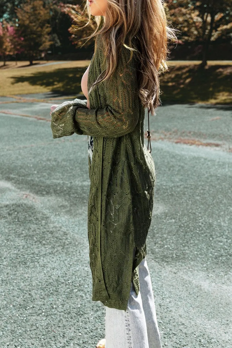 Dark Colored Long Sleeve Cardigan