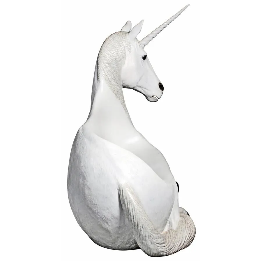 Design Toscano- Mystical Horned Unicorn Photo Op Sculptural Bench
