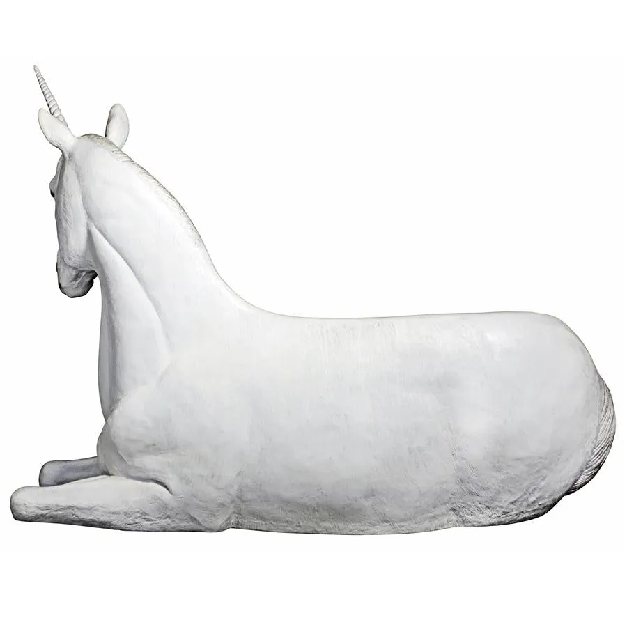 Design Toscano- Mystical Horned Unicorn Photo Op Sculptural Bench