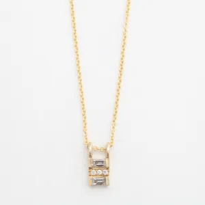 Diamond Baguette Reflection Necklace