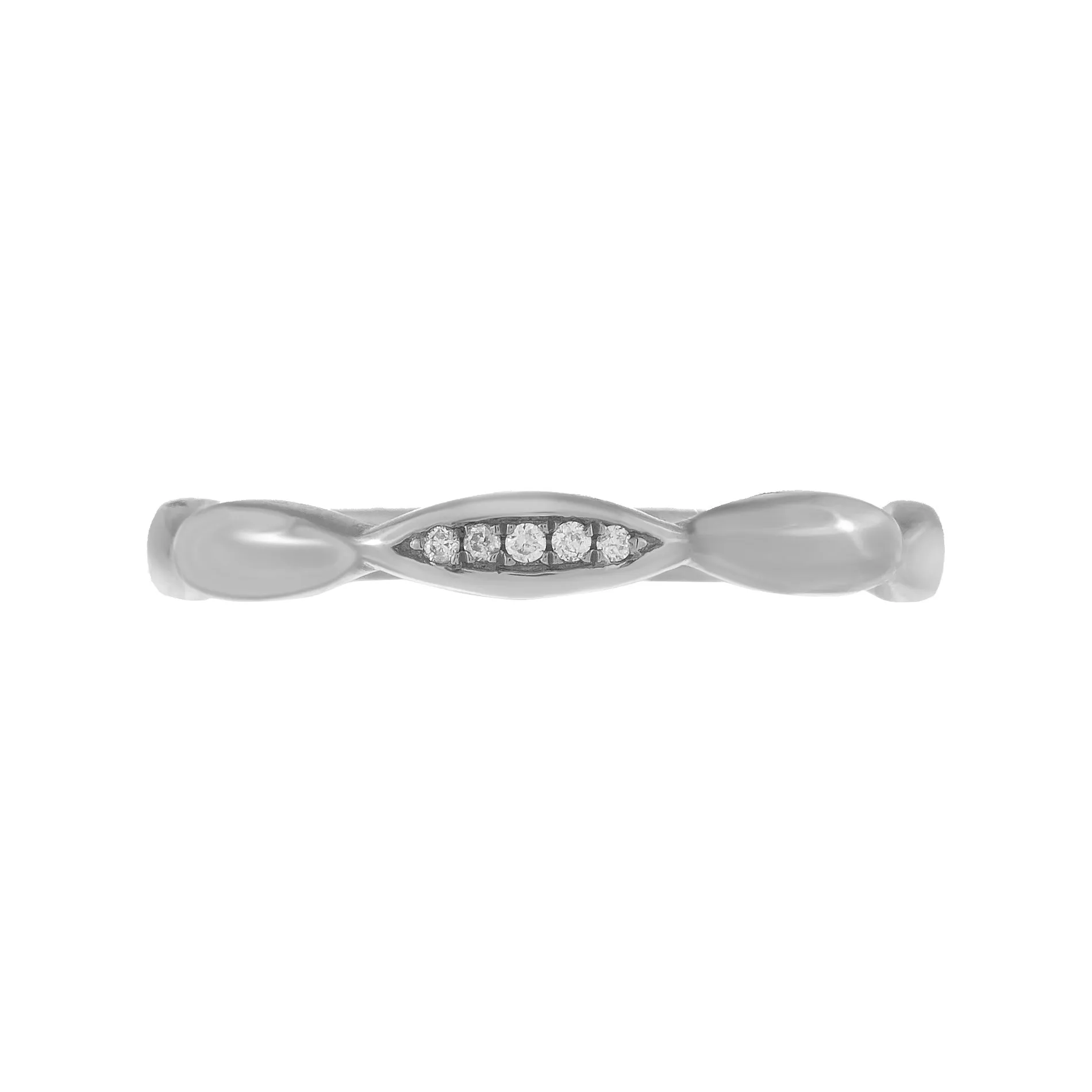 Diamond Bamboo Ring 10K