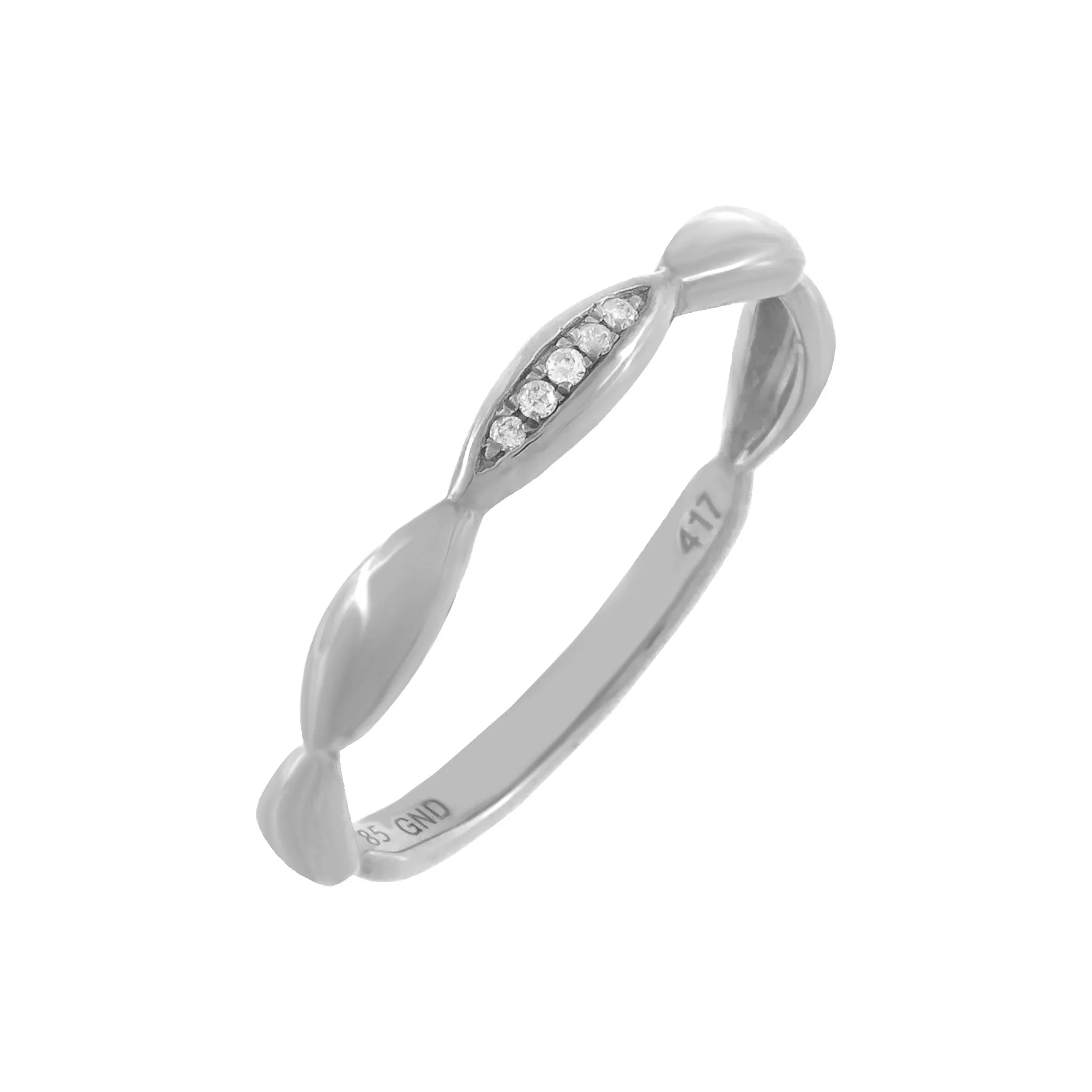 Diamond Bamboo Ring 10K