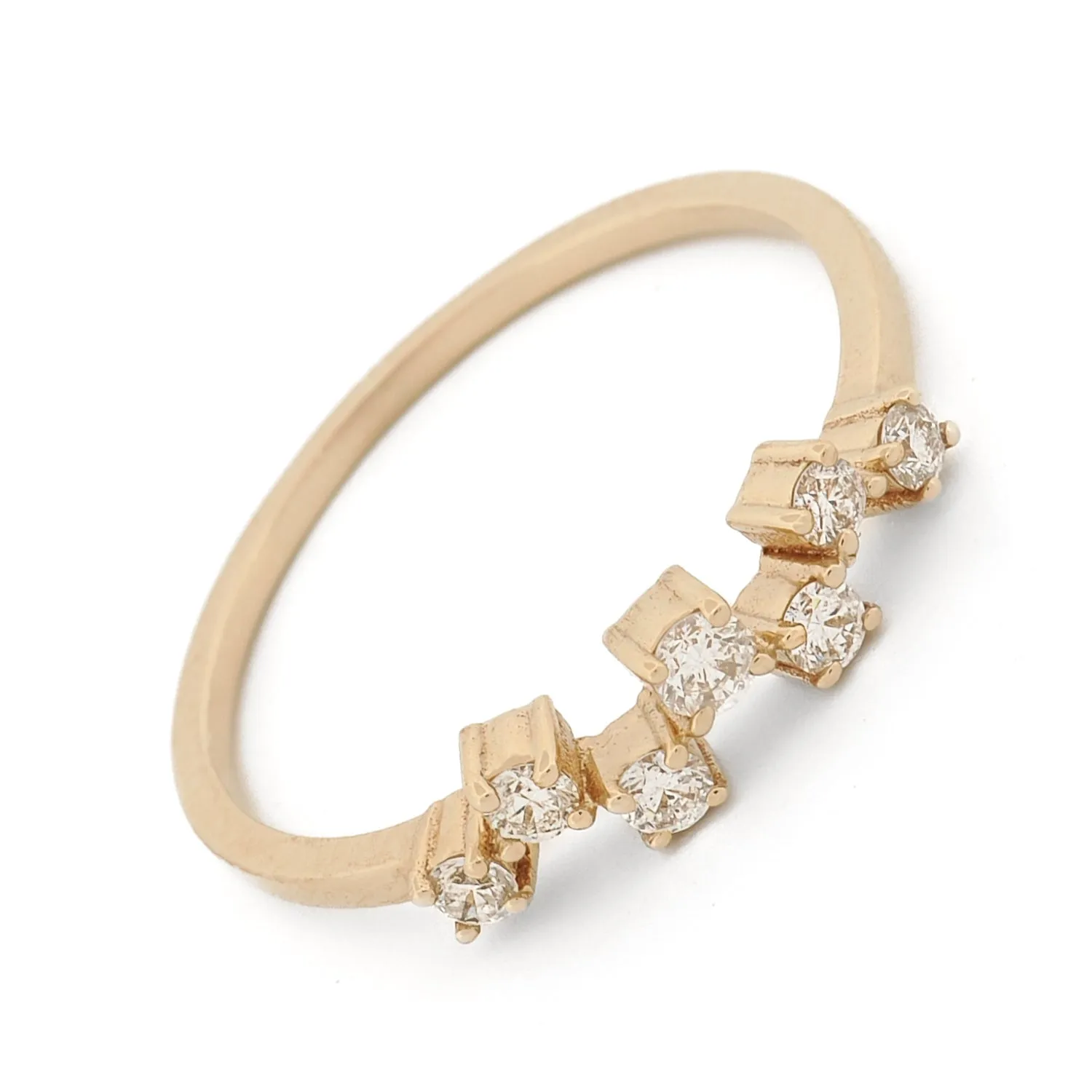 Diamond Dance Solid Gold Ring