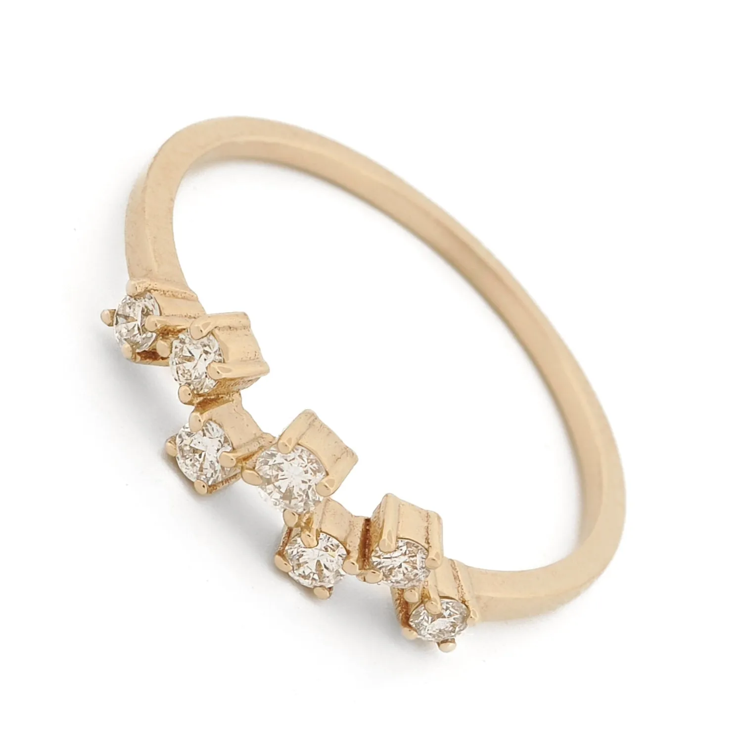 Diamond Dance Solid Gold Ring