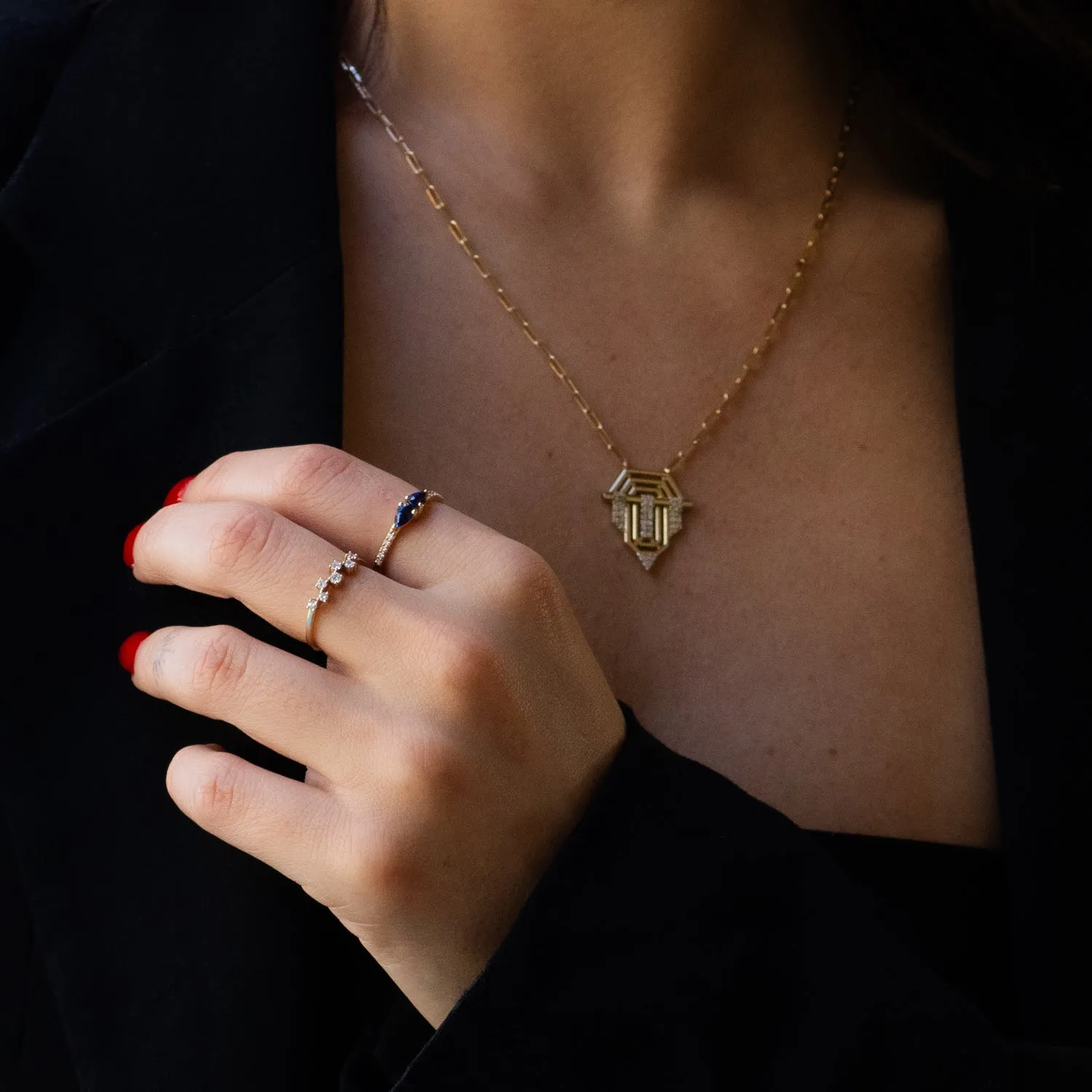 Diamond Dance Solid Gold Ring