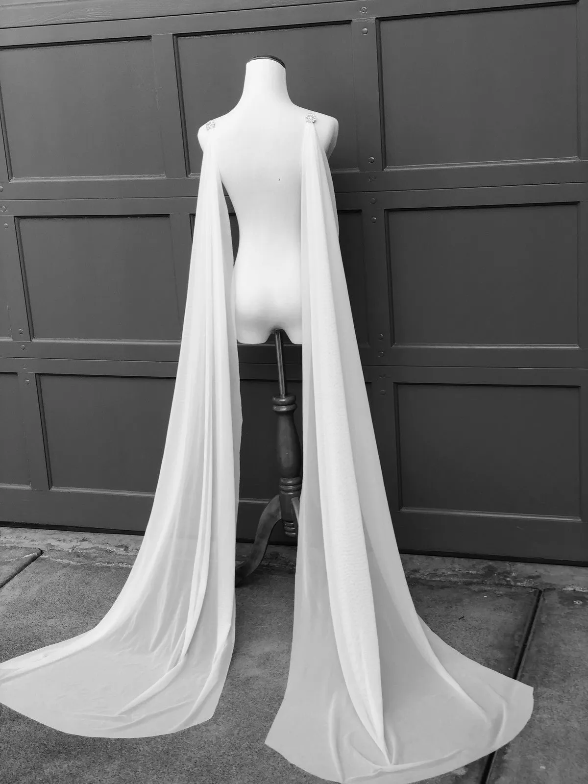 DIY Cathedral Length Tulle Wedding Wing Cape Pattern PDF Tutorial