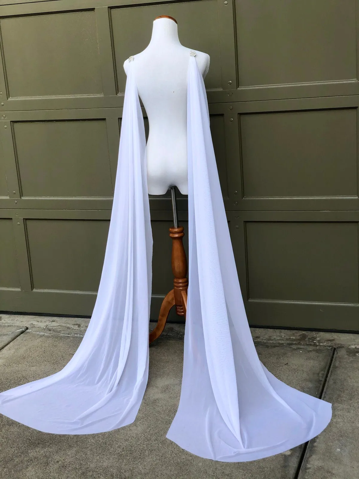 DIY Cathedral Length Tulle Wedding Wing Cape Pattern PDF Tutorial