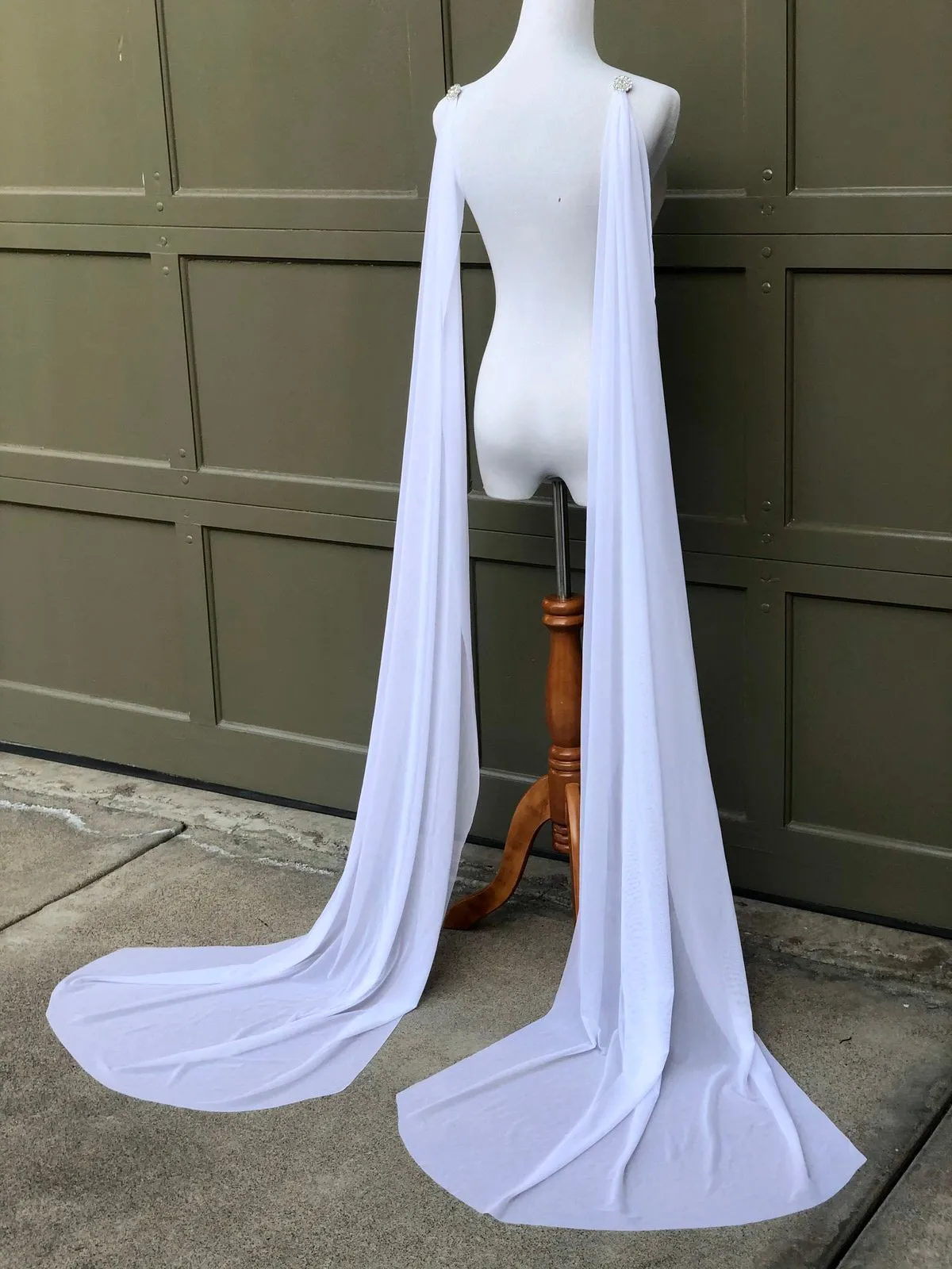 DIY Cathedral Length Tulle Wedding Wing Cape Pattern PDF Tutorial