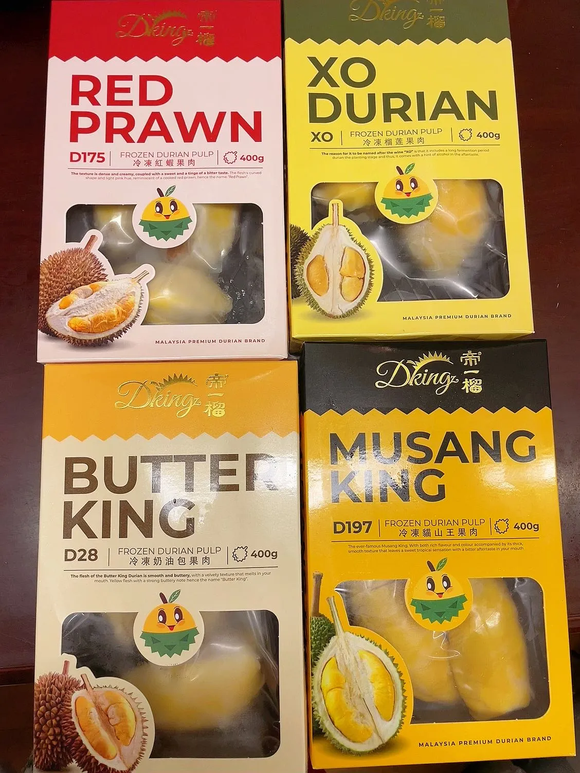 Dking Frozen XO Durian Pulp - 400g